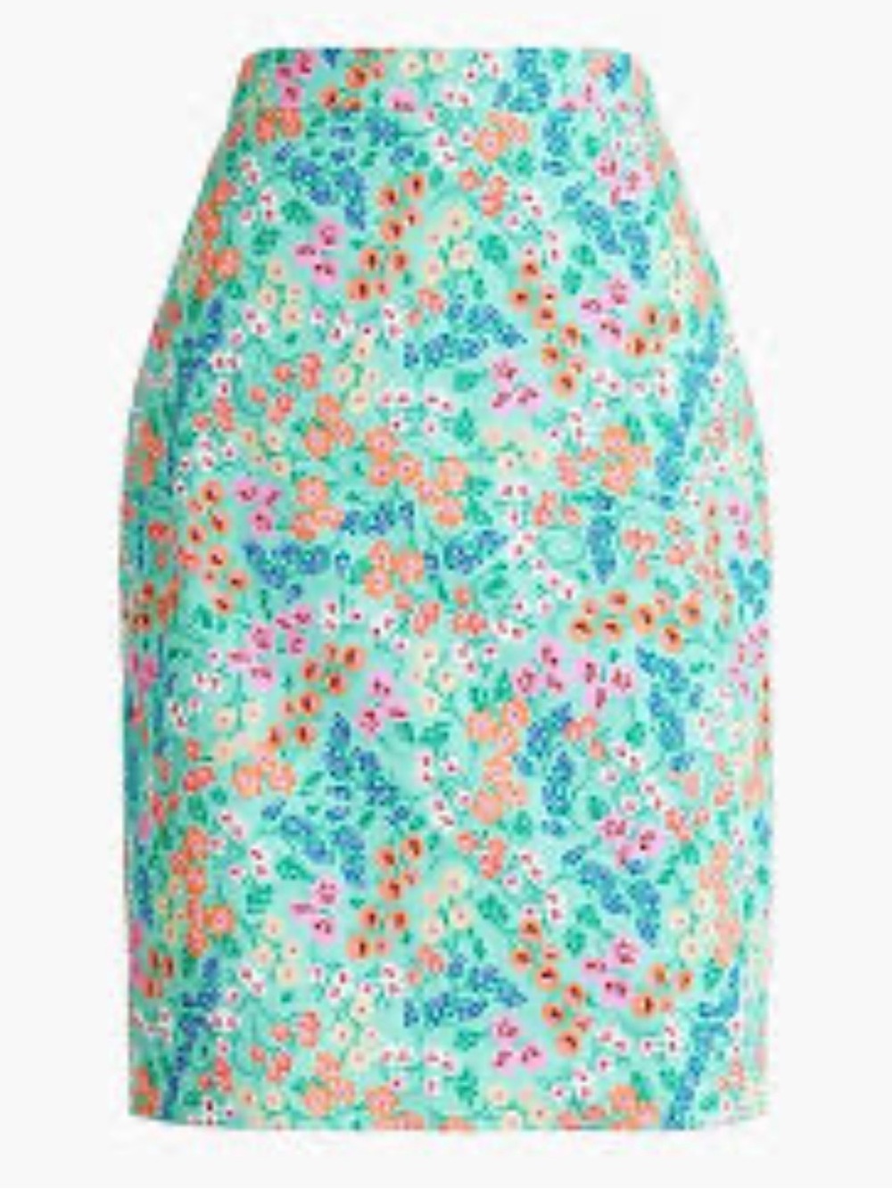 J. Crew Woman's Size 12 Colorful Springtime Floral Sateen Pencil Skirt